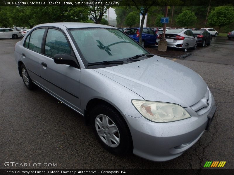 Satin Silver Metallic / Gray 2004 Honda Civic Value Package Sedan