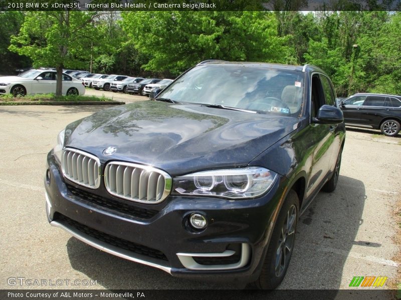 Imperial Blue Metallic / Canberra Beige/Black 2018 BMW X5 xDrive35i