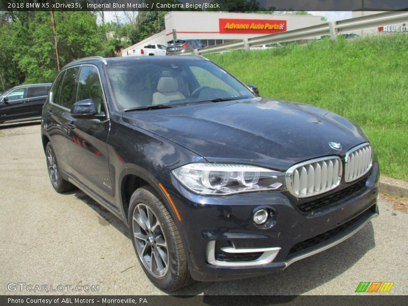 Imperial Blue Metallic / Canberra Beige/Black 2018 BMW X5 xDrive35i