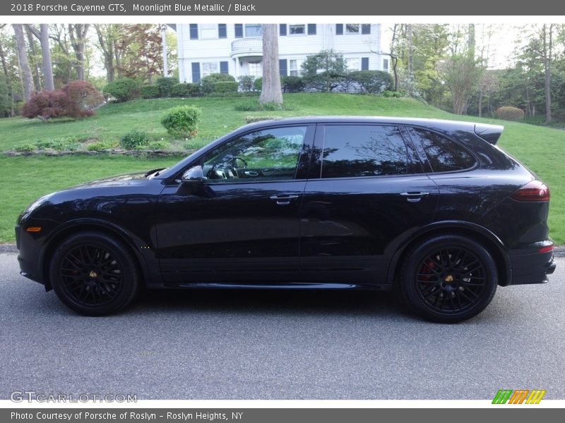 Moonlight Blue Metallic / Black 2018 Porsche Cayenne GTS