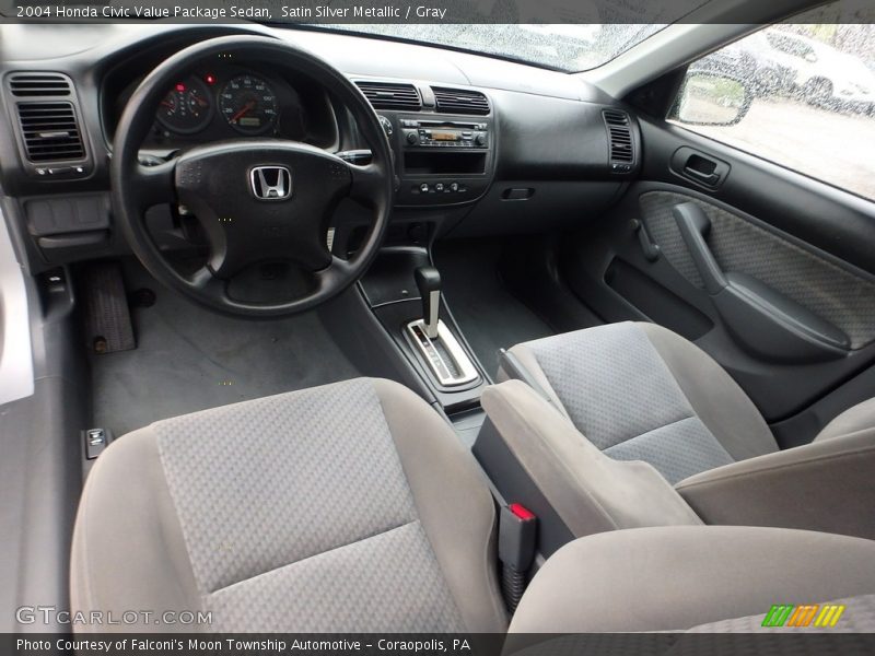 Satin Silver Metallic / Gray 2004 Honda Civic Value Package Sedan