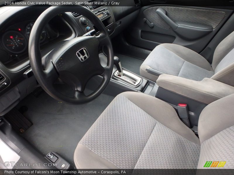 Satin Silver Metallic / Gray 2004 Honda Civic Value Package Sedan