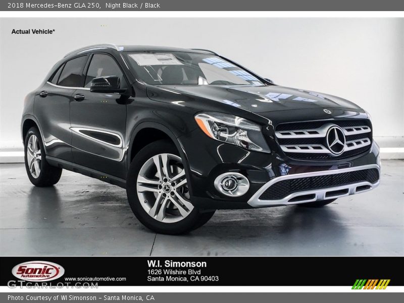 Night Black / Black 2018 Mercedes-Benz GLA 250