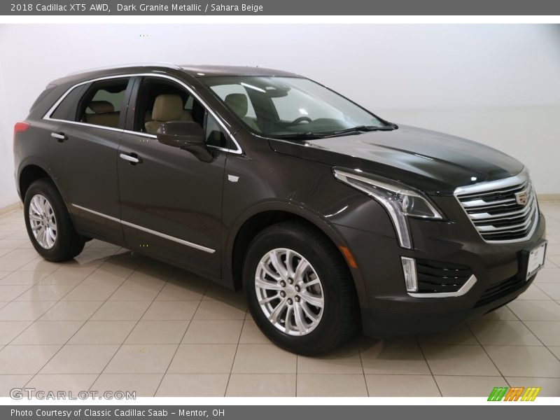 Dark Granite Metallic / Sahara Beige 2018 Cadillac XT5 AWD