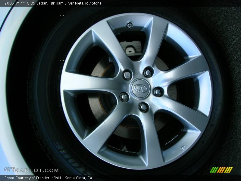 Brilliant Silver Metallic / Stone 2005 Infiniti G 35 Sedan