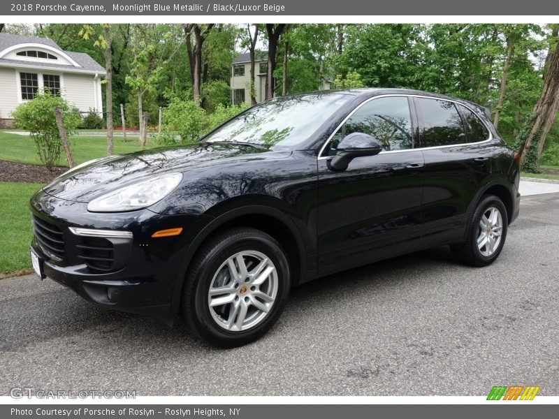 Moonlight Blue Metallic / Black/Luxor Beige 2018 Porsche Cayenne