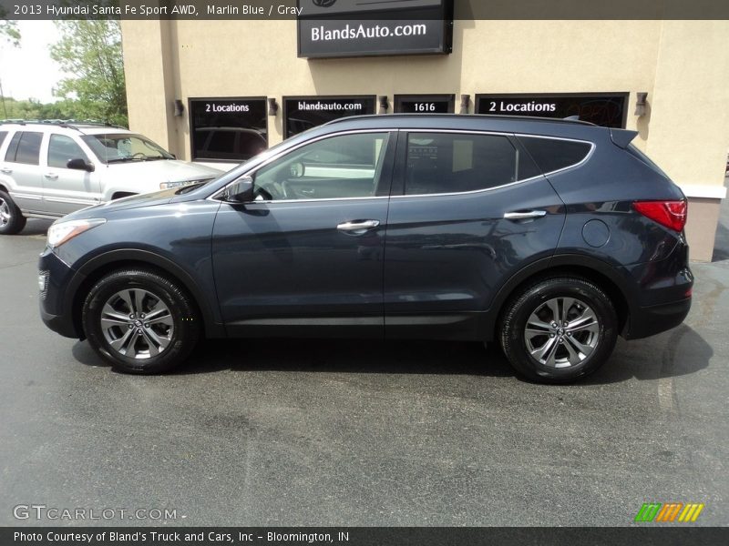 Marlin Blue / Gray 2013 Hyundai Santa Fe Sport AWD