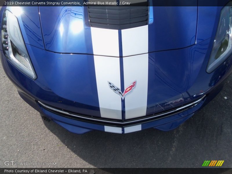 Admiral Blue Metallic / Gray 2019 Chevrolet Corvette Stingray Convertible