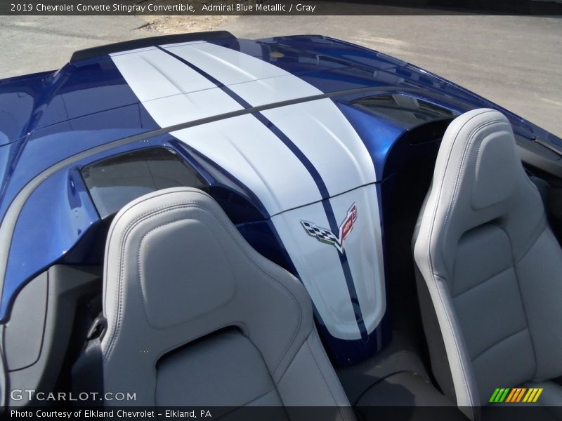 Admiral Blue Metallic / Gray 2019 Chevrolet Corvette Stingray Convertible