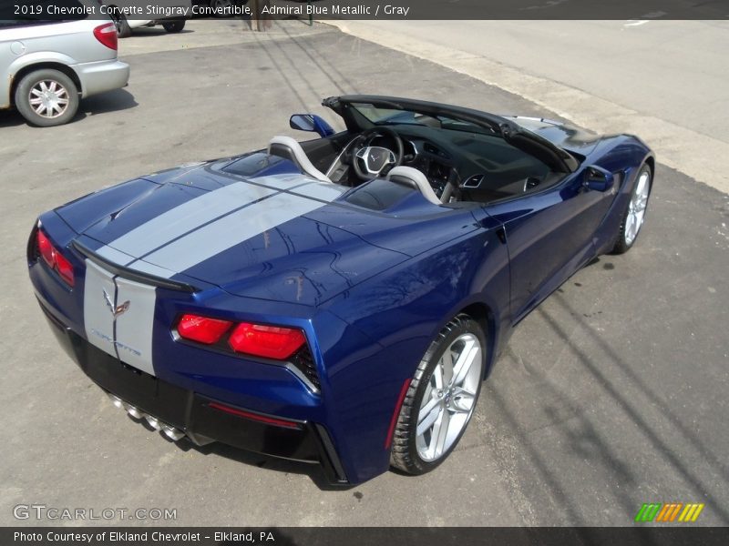 Admiral Blue Metallic / Gray 2019 Chevrolet Corvette Stingray Convertible
