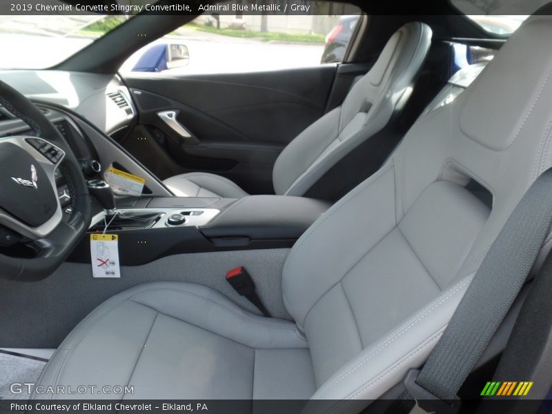 Admiral Blue Metallic / Gray 2019 Chevrolet Corvette Stingray Convertible