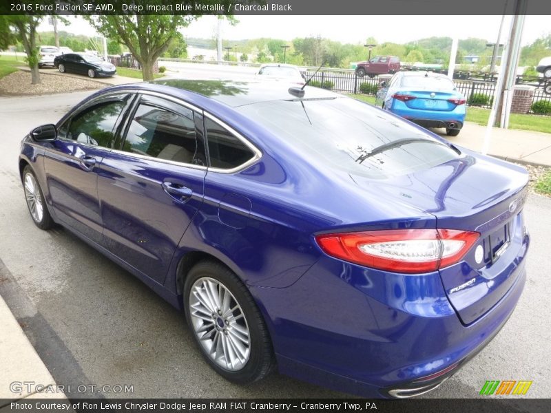 Deep Impact Blue Metallic / Charcoal Black 2016 Ford Fusion SE AWD