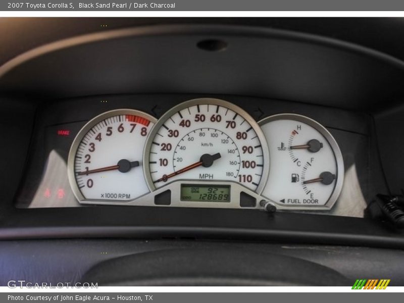 Black Sand Pearl / Dark Charcoal 2007 Toyota Corolla S