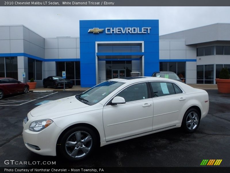 White Diamond Tricoat / Ebony 2010 Chevrolet Malibu LT Sedan