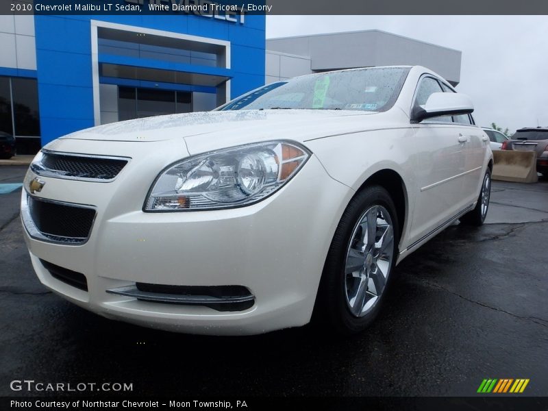 White Diamond Tricoat / Ebony 2010 Chevrolet Malibu LT Sedan