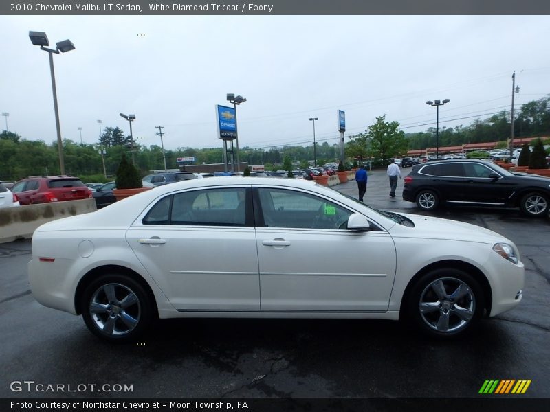 White Diamond Tricoat / Ebony 2010 Chevrolet Malibu LT Sedan