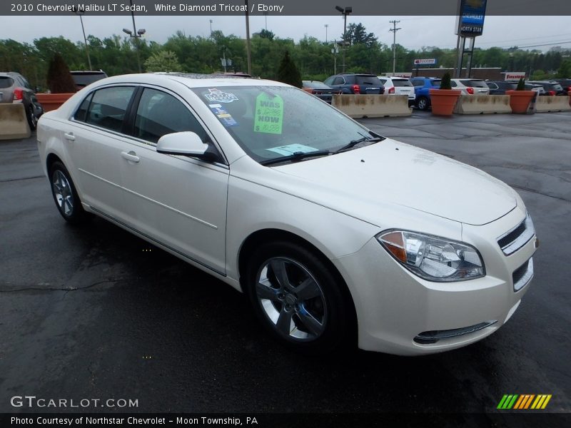 White Diamond Tricoat / Ebony 2010 Chevrolet Malibu LT Sedan