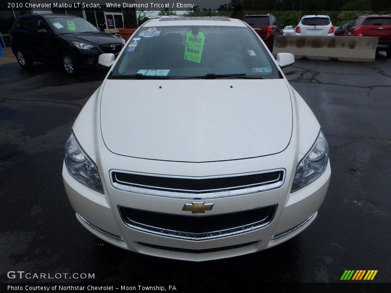White Diamond Tricoat / Ebony 2010 Chevrolet Malibu LT Sedan