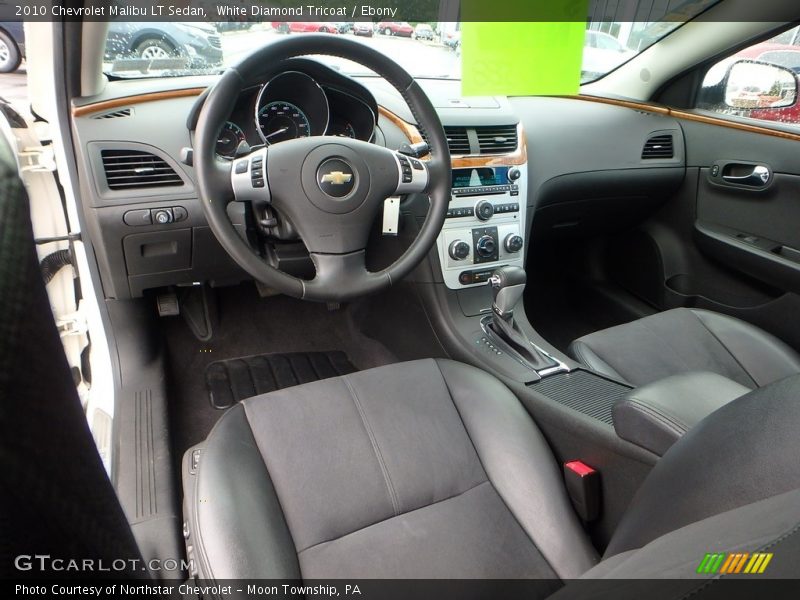 White Diamond Tricoat / Ebony 2010 Chevrolet Malibu LT Sedan