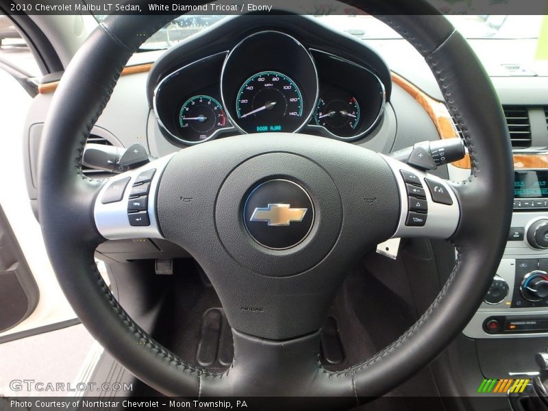 White Diamond Tricoat / Ebony 2010 Chevrolet Malibu LT Sedan