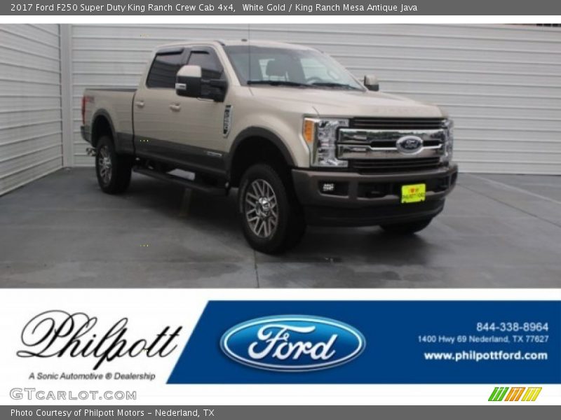 White Gold / King Ranch Mesa Antique Java 2017 Ford F250 Super Duty King Ranch Crew Cab 4x4