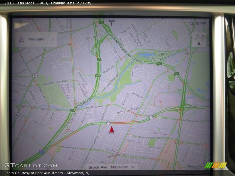 Navigation of 2016 Model S 90D