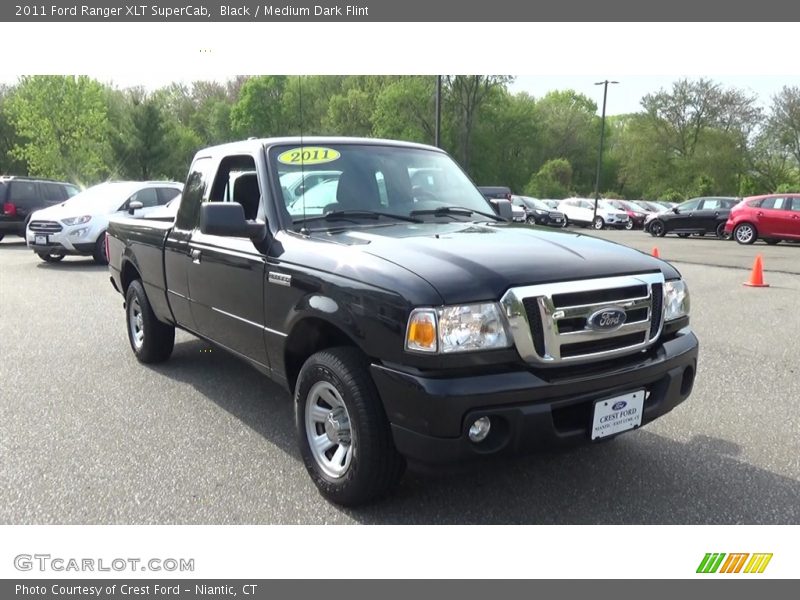 Black / Medium Dark Flint 2011 Ford Ranger XLT SuperCab