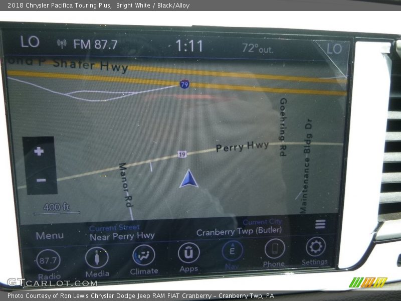 Bright White / Black/Alloy 2018 Chrysler Pacifica Touring Plus