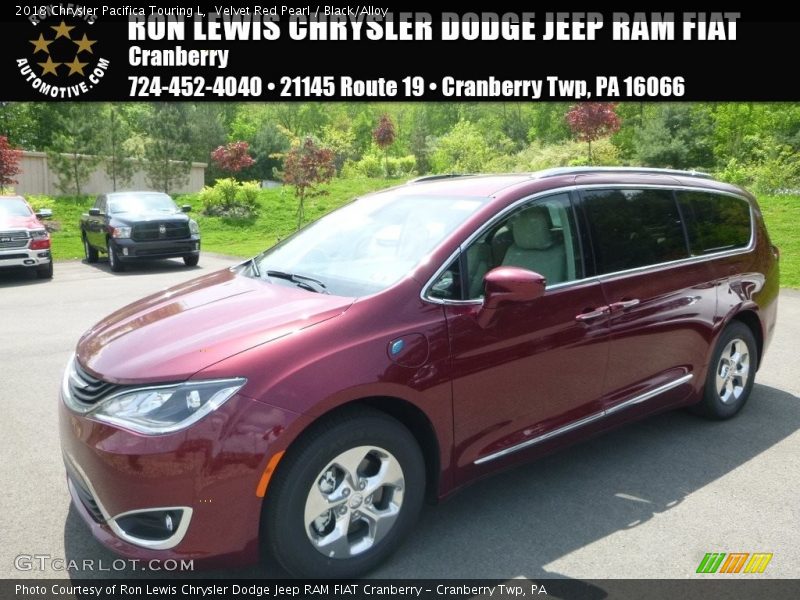 Velvet Red Pearl / Black/Alloy 2018 Chrysler Pacifica Touring L