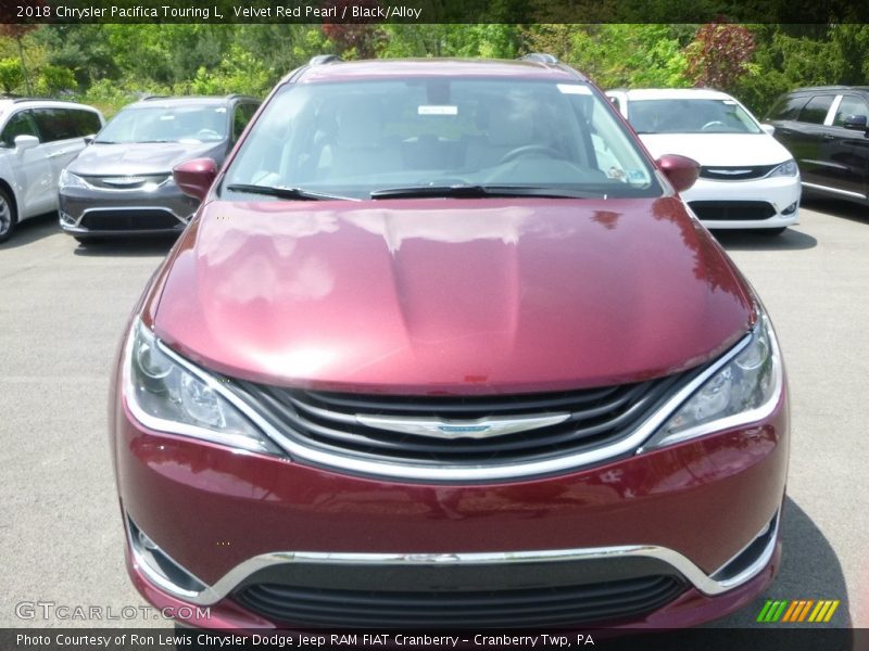 Velvet Red Pearl / Black/Alloy 2018 Chrysler Pacifica Touring L