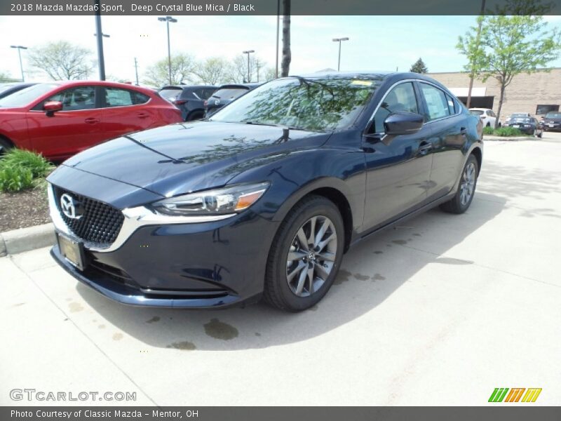 Deep Crystal Blue Mica / Black 2018 Mazda Mazda6 Sport