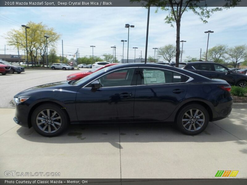 Deep Crystal Blue Mica / Black 2018 Mazda Mazda6 Sport