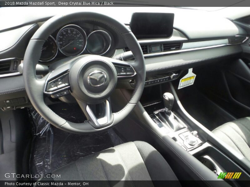 Deep Crystal Blue Mica / Black 2018 Mazda Mazda6 Sport