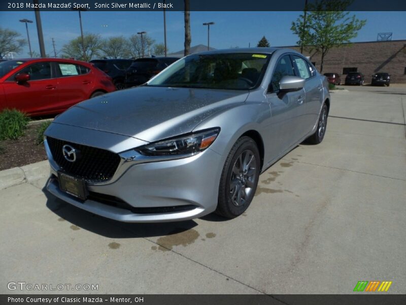 Sonic Silver Metallic / Black 2018 Mazda Mazda6 Sport