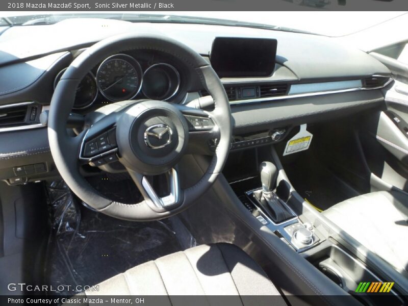 Sonic Silver Metallic / Black 2018 Mazda Mazda6 Sport