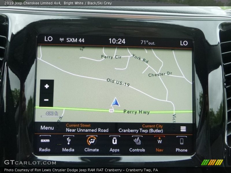 Bright White / Black/Ski Grey 2019 Jeep Cherokee Limited 4x4