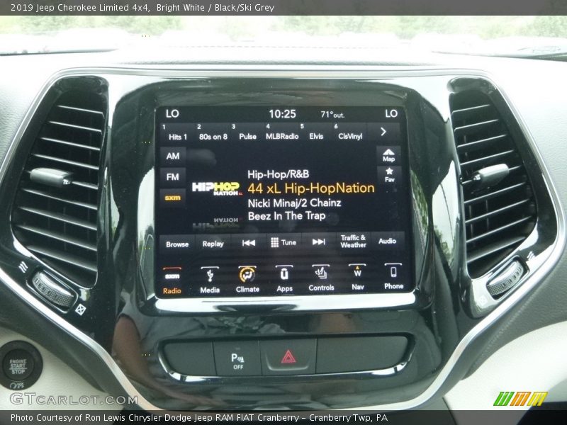 Bright White / Black/Ski Grey 2019 Jeep Cherokee Limited 4x4