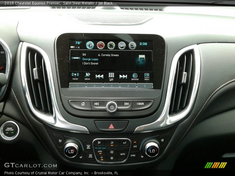Satin Steel Metallic / Jet Black 2018 Chevrolet Equinox Premier