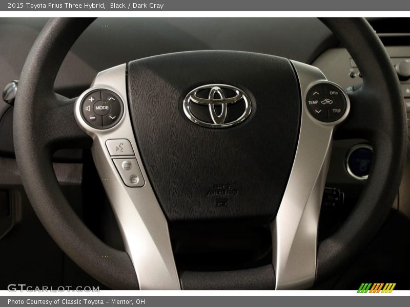 Black / Dark Gray 2015 Toyota Prius Three Hybrid