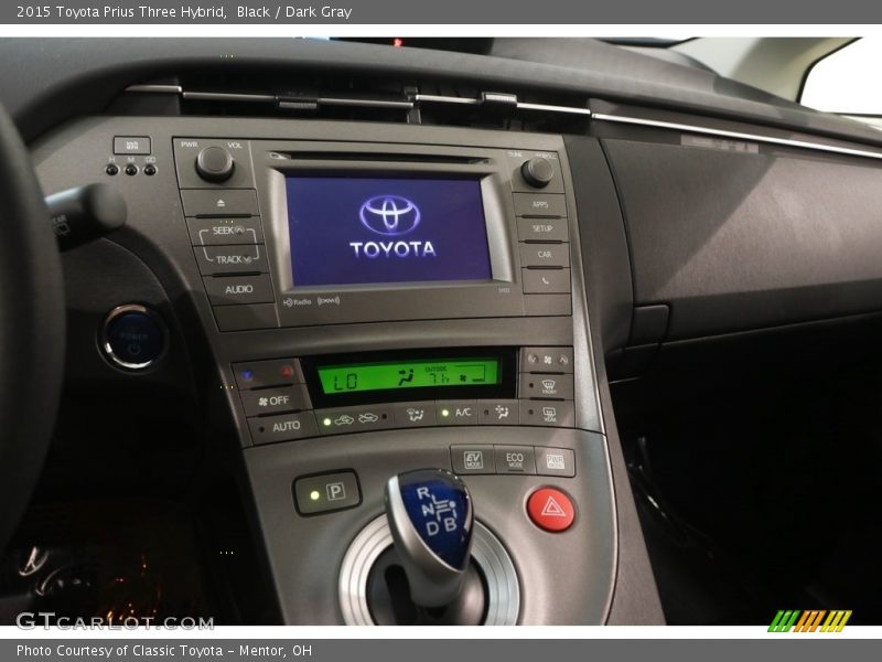 Black / Dark Gray 2015 Toyota Prius Three Hybrid