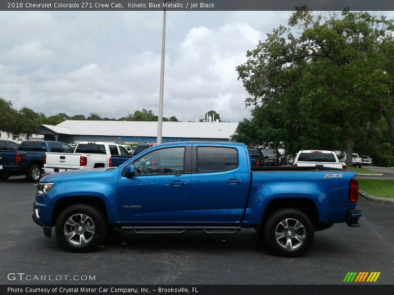 Kinetic Blue Metallic / Jet Black 2018 Chevrolet Colorado Z71 Crew Cab