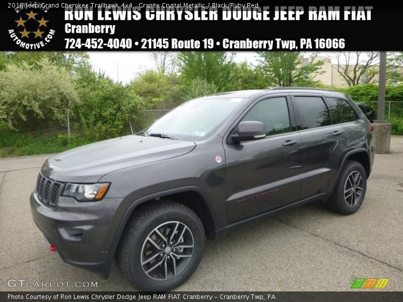 Granite Crystal Metallic / Black/Ruby Red 2018 Jeep Grand Cherokee Trailhawk 4x4