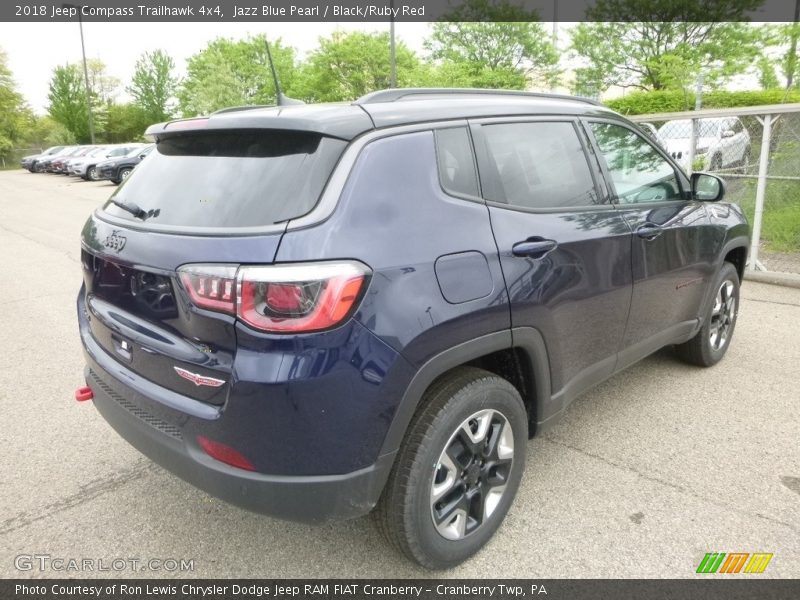 Jazz Blue Pearl / Black/Ruby Red 2018 Jeep Compass Trailhawk 4x4