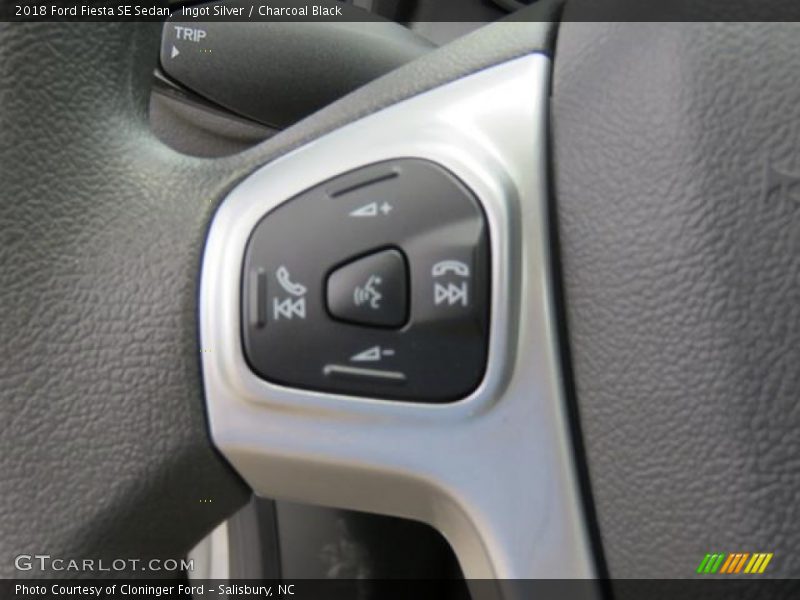 Ingot Silver / Charcoal Black 2018 Ford Fiesta SE Sedan
