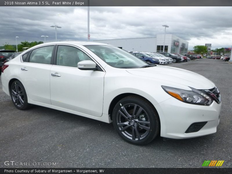 Pearl White / Beige 2018 Nissan Altima 3.5 SL
