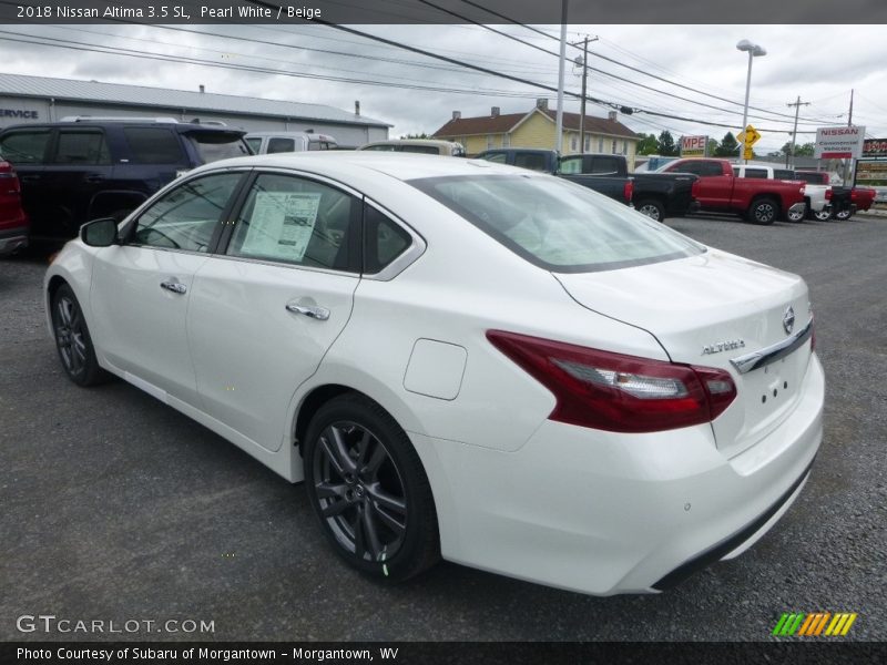 Pearl White / Beige 2018 Nissan Altima 3.5 SL