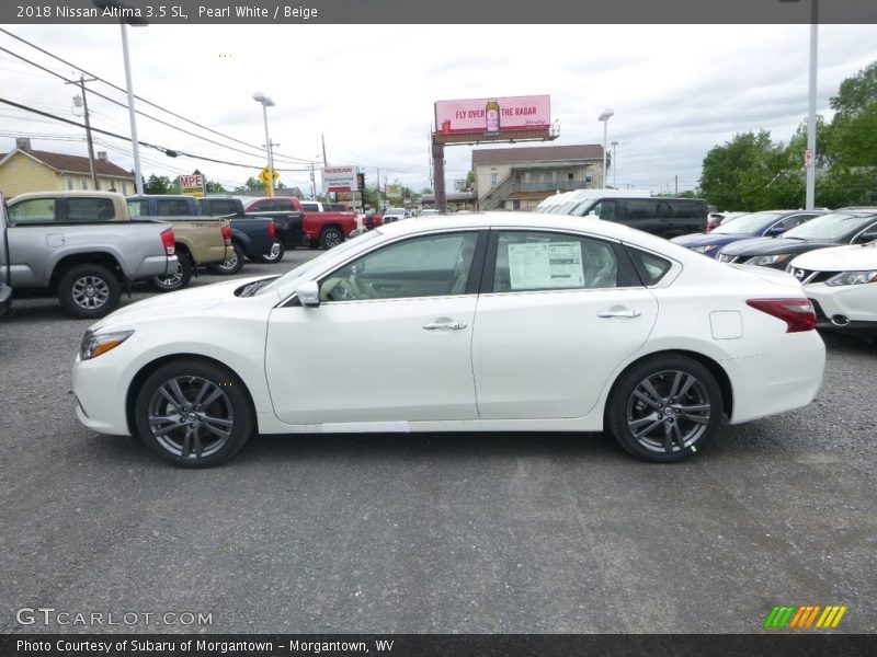 Pearl White / Beige 2018 Nissan Altima 3.5 SL