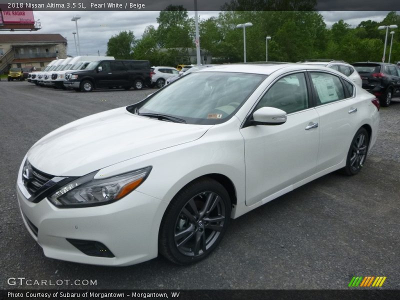 Pearl White / Beige 2018 Nissan Altima 3.5 SL