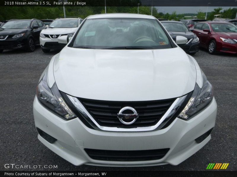 Pearl White / Beige 2018 Nissan Altima 3.5 SL