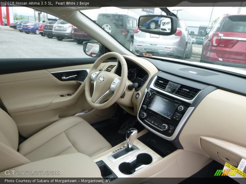 Pearl White / Beige 2018 Nissan Altima 3.5 SL